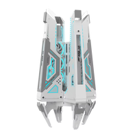 Casing PC Mecha Space NPC ALSEYE, Desain Baru Bergaya Futuristik Micro ATX/ITX, Pendingin Cair 360mm, Casing & Tower Komputer Gaming