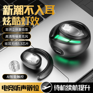 Mechanical Planet OWS <b>Wireless</b> Open Ear Headphones Dynamic <b>Microphone</b> Touch Control Type C Charging LED Indicator Sports Use - Product Image 2