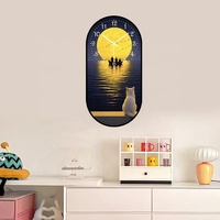 Horloge murale en plastique à texture abstraite simple, silencieuse, à quartz, sans tic-tac, décoration murale unique pour la maison, décoration murale artistique