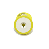 Nouvelles étiquettes de gestion du bétail en forme de drapeau ultra-robustes jaunes 30 mm en TPU avec capteurs NFC RFID et de température/accélération