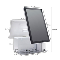 Fabricant Système tout-en-un à écran tactile intelligent numérique à double écran capacitif de 15.6 pouces avec logiciel Windows pour caisse enregistreuse