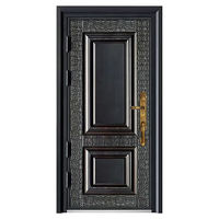 Porte d'entrée extérieure en acier moderne, imperméable, ignifuge et antivol