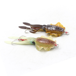Commercio all'ingrosso di alta qualità colorato <span class=keywords><strong>con</strong></span> piombo e due ganci <span class=keywords><strong>pesca</strong></span> <span class=keywords><strong>esche</strong></span> morbide calamari luminosi - Product Image 5