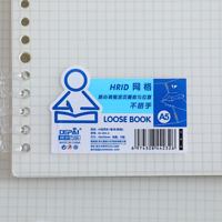 Carnet A5 à feuilles mobiles avec couverture transparente en PP, rechargeable, 70 feuilles lignées et quadrillées, papeterie de bureau pour étudiants, vente en gros