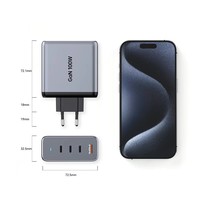 Chargeurs de téléphone portable Tommox 100w 3C1A Type-C, adaptateur de chargeur mural GaN avec prise UK, chargeur USB Type-C pour tablette, ordinateur portable, appareil photo, iPad