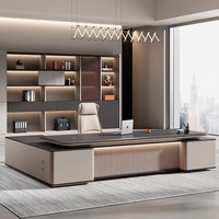 Scrivania Grande di Lusso E0 Ecologica Stile Moderno Scrivania Direzionale da Ufficio Tavolo per Presidente Manager e Capo