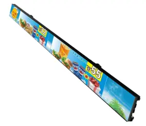 Digitale Bewegwijzering Plank Led Display P1.875 Indoor Strip Ticker Planken Video Reclame Scherm Voor Supermarkt Winkel