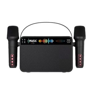 เครื่องคาราโอเกะพกพาออลอินวัน Y-19 ไมโครโฟนคู่ ไฟสีสันสดใส เชื่อมต่อ USB แบตเตอรี่ใหม่ สำหรับใช้งานกลางแจ้ง - Product Image 1