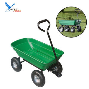 Tepsi aracı servis arabası üretici toptan kolay montajı 55L bahçe el arabası bahçe arabası kolu ile - Product Image 1