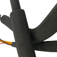 Manchon thermorétractable ignifuge en tissu polyester tissé pour la protection des câbles automobiles