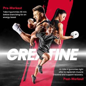Private Label Muscle Builder Gummies Post-Workout Energy and Creatine Monohydrate Supplement for Adults - Product Image 4