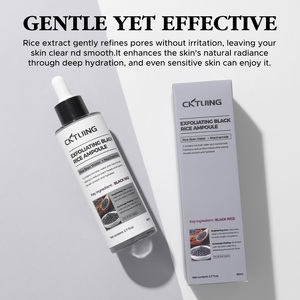 Suero Ampolla de Arroz Negro para Todo Tipo de Piel, Cuidado de la Piel Coreano, Exfoliante Corporal y Facial Blanqueador, Suero de Arroz Exfoliante - Product Image 5