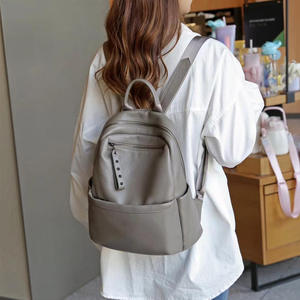 AndoBag <b>Backpack</b> for <b>Women</b> <b>Large</b> Capacity Shoulder Bags Fashion Casual Genuine Cow Leather <b>Women's</b> Bag 8540 - Product Image 2