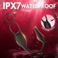 7 modos juguetes anales Butt Plug punto G vibrador consolador vibrador con anillo para pene masturbador para adultos juguetes sexuales para hombres masajeador de próstata