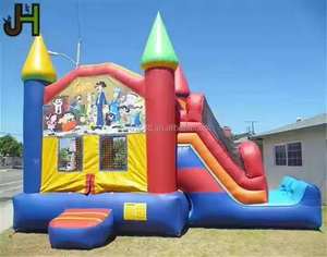 Château gonflable amusant sur le thème de <span class=keywords><strong>la</strong></span> forêt, <span class=keywords><strong>parc</strong></span> d'attractions gonflable pour enfants, château gonflable avec piscine à balles pour tout-petits - Product Image 6