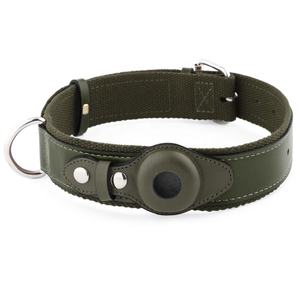 <span class=keywords><strong>Collar</strong></span> de perro de cuero vegano de lujo con rastreador GPS Airtag PU suave sólido estilo Simple logotipo personalizado fábrica de productos directos para mascotas - Product Image 5