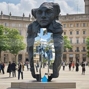 Escultura de Acero Inoxidable de Alta Calidad, Impermeable, Estilo Art Deco, para Decoración de Parques al Aire Libre, con Diseño de Dibujos Animados - Product Image 5