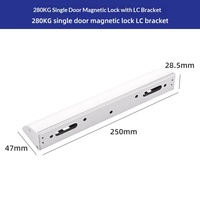 DFD 280kg Plaque de fixation magnétique pour serrure de contrôle d'accès Type LC Support de montage universel en alliage d'aluminium pour porte simple/double
