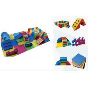 Centro de <span class=keywords><strong>Educación</strong></span> Temprana, Combinación de Escalada y Tobogán Suave, Escalera de Entrenamiento Sensorial para Bebés, Tobogán de Juguete Suave para Interiores - Product Image 3