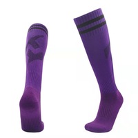 Chaussettes hautes longues professionnelles personnalisées pour adultes Chaussettes de football Chaussettes longues absorbant la sueur fond de serviette Édition joueur pour adultes