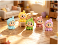 Figurine en résine de dessin animé mignonne, mini décoration de bureau DIY, ornement de tableau de bord de voiture, statue, décoration d'intérieur, vente en gros