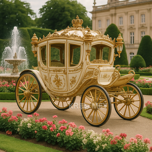Royal Towed Steel Horse Carriage Luxury 4-Wheel Electric Horse-Drawn Sightseeing Cart Royal Carriage - Product Image 3