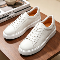 Chaussures de sport décontractées pour hommes en cuir de vachette de haute qualité, cuir véritable de première qualité, amortissantes, pour la course à pied, le skateboard et la marche