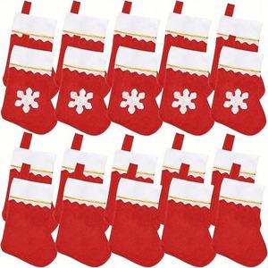 Calcetines Colgantes para Chimenea, Rojos, de Tela No Tejida, Calcetines Navideños de Fieltro Personalizados - Product Image 5