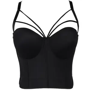 Non-Slip Triangle Strap Vest Women's Shaping Corset Sexy With Steel Ring Backless Wrap Chest Inner Wear Daily Bustier