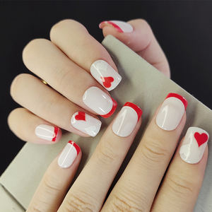 Carré court vente en gros-presse-sur-ongles inspiré designer ongles artificiels marque privée rouge français pointe faux ongles <span class=keywords><strong>manucure</strong></span> - Product Image 3