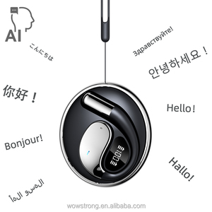 Best Selling Mini Ai Voice Translate Stereo Earphone 144 Languages Wireless Real Time Translator Earbuds Office Business Trip