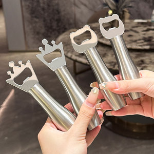 Stainless Steel Beer Bottle Opener Crown Shape Durable Multi Functional Household Beverage Opener - Product Image 4