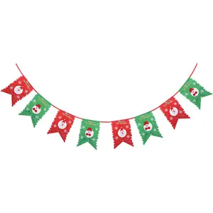 Premium Custom 32 Countries Football Festive Christmas Celebration Pvc Outdoor Hanging String Bunting Flag