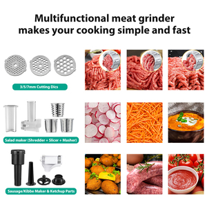 <span class=keywords><strong>Picadora</strong></span> De Carne eléctrica De acero inoxidable para el hogar, dispositivo De cocina De 450W, <span class=keywords><strong>Picadora</strong></span> De Carne, embutidor De salchichas - Product Image 5