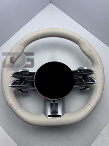Volant de voiture pour Mercedes Benz CLS <span class=keywords><strong>500</strong></span> W462 G500 G350 G63 G55 W212 CL55 W219 CLS55, volant en cuir, accessoires de voiture - Product Image 3