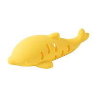 Jouet pour chat en silicone en forme de poisson - Durable, résistant aux morsures, alimentation lente, dissimulateur de nourriture, soulagement des dents, jeu interactif pour animaux de compagnie
