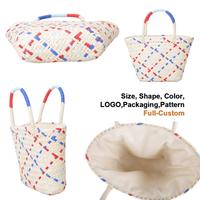 Sac fourre-tout d'été en paille tressée à la main pour femme, léger, durable, tendance et luxueux