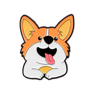 뜨거운 판매 귀여운 만화 일본 개 금속 배지 코기 허스키 하이 퀄리티 부드러운 에나멜 핀 - Product Image 6