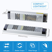 Fuente de Alimentación Conmutada de Voltaje Constante Multicanal Delgada DUSKTEC 12V/24V 60W/100W/200W/300W/400W