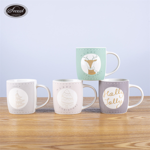 Set di tazze da tè in porcellana di lusso SWT Taza personalizzato con nastro dorato regalo bianco natale mamma e ufficio Set di tazze da caffè in ceramica - Product Image 2