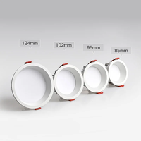 Spot LED encastré anti-éblouissement en aluminium à intensité variable 7W 9W 12W 15W 220V/110V pour plafond, éclairage décoratif domestique