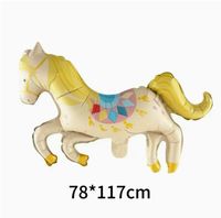 Nouveaux ballons en aluminium sur le thème du cirque, Glabos Clown, Lion de mer, Lion, Zèbre, ballons de dessin animé pour enfants, décoration de fête d'anniversaire, carnaval