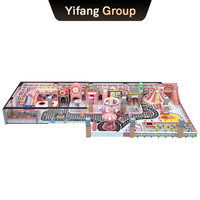 Aire de jeux intérieure douce pour enfants, thème fête foraine, avec toboggan, piscine à balles et manège, modèle YiFang YF-44, pour plus de 100 passagers