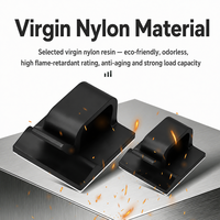 Attaches-câbles autocollants en nylon, supports de fils, pinces de fixation, organisateurs de cordons pour la gestion des câbles