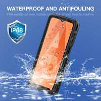 Shellbox nouveau Design noir PC + TPU antichoc poussière prévention des empreintes digitales IP68 Standard étui de téléphone étanche pour Samsung A32-5G
