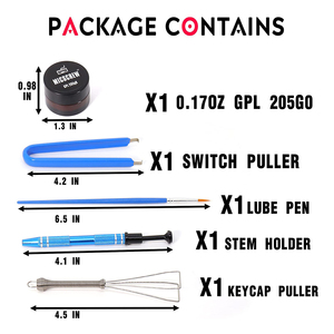 Kit di Lubrificazione Universale 5 in 1 <span class=keywords><strong>per</strong></span> Switch <span class=keywords><strong>GPL</strong></span> 205G0 con Estrattore <span class=keywords><strong>per</strong></span> Tasti, Supporto <span class=keywords><strong>per</strong></span> Steli, Spazzola e Lubrificante <span class=keywords><strong>per</strong></span> Tastiera - Product Image 2