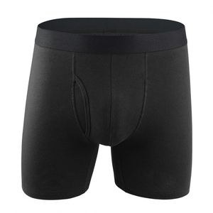 Conjunto de Ropa Interior Masculina de Algodón, Holgada, de Color Sólido, Transpirable y Cómoda, de Longitud Extendida - Product Image 1