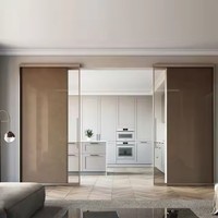Ventanas y puertas corredizas de aluminio resistentes a impactos de diseño moderno personalizadas