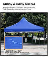Tente pliante personnalisée 3x3m, tente de stand d'exposition en tissu Oxford, abri publicitaire portable pour l'extérieur