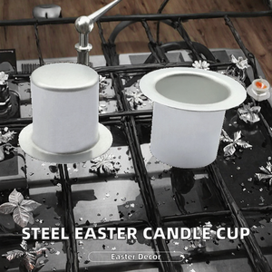 Custom Guangyou Brand Home Decorative Steel Metal <b>Candlestick</b> Holder Small <b>Black</b> Color Easter LA61010 Model 4-Color Digital - Product Image 2